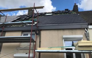 chantier de toiture à Bruxelles