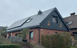 toiture inclinée en ardoises