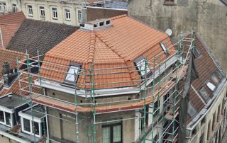 chantier de toiture à Bruxelles